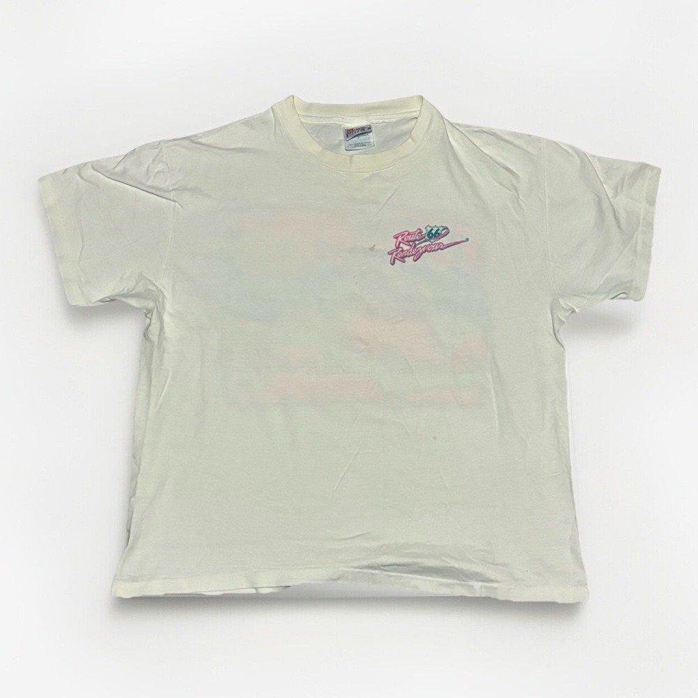 Size Large Route 66 Vintage Racing Tee Shirt Single Stitch Hanes Beefy Tee